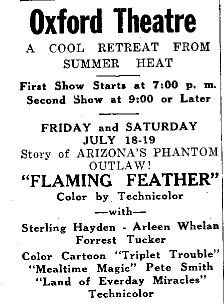 Oxford Theatre - 1952 Ad From James (newer photo)